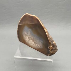 Natural Agate Geode Slice Quartz Crystal Stone Decor 5” L x 4” H x 2” W